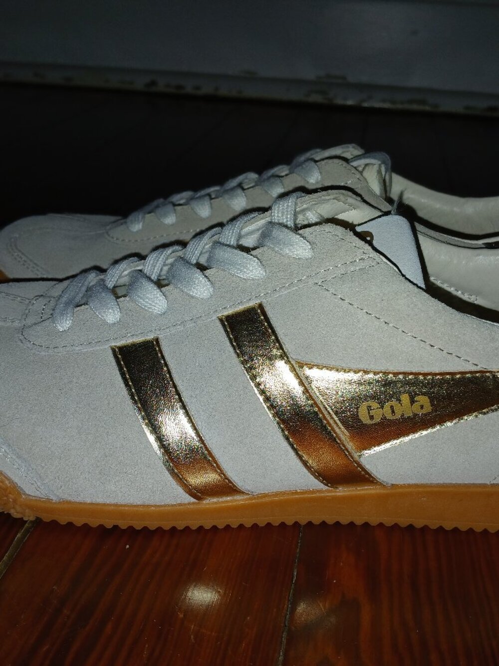 Gola Elan Glitz - Bone/Gold - size 8.5